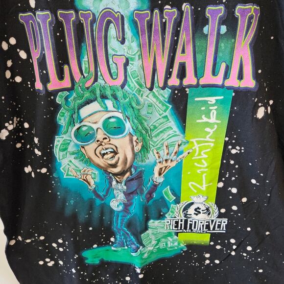 Rich Forever Music Plug Walk Graphic Music Black Tee Size XXL - Picture 2 of 6